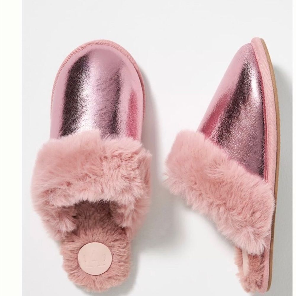 Anthropologie metallic scuff slippers Size M -8.5 US - Picture 2 of 10